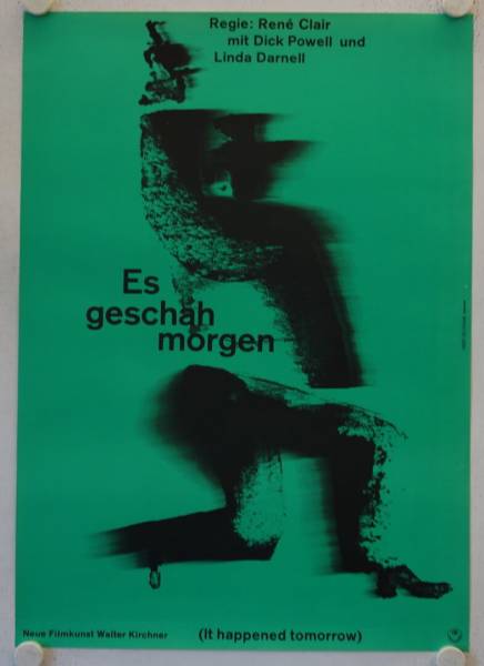 Es geschah morgen originales deutsches Filmplakat (R60s)